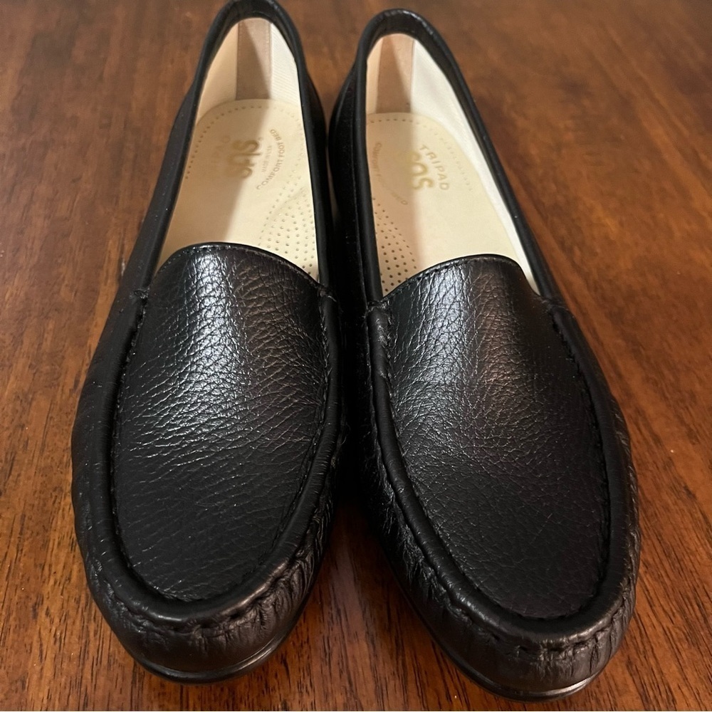 SAS Black Leather Loafers
